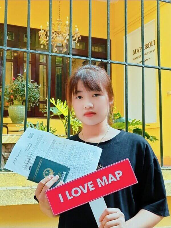 Lê Hồng Nhung cùng MAP nhận visa thẳng cấp code ĐH Daejeon
