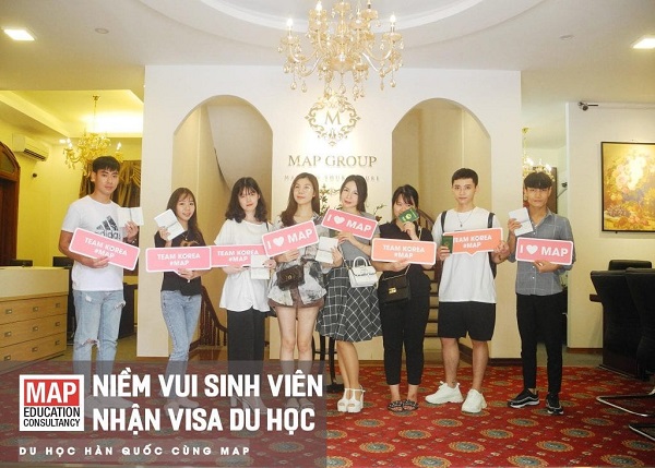 Sinh viên MAP nhận visa đi du học xứ sở kim chi