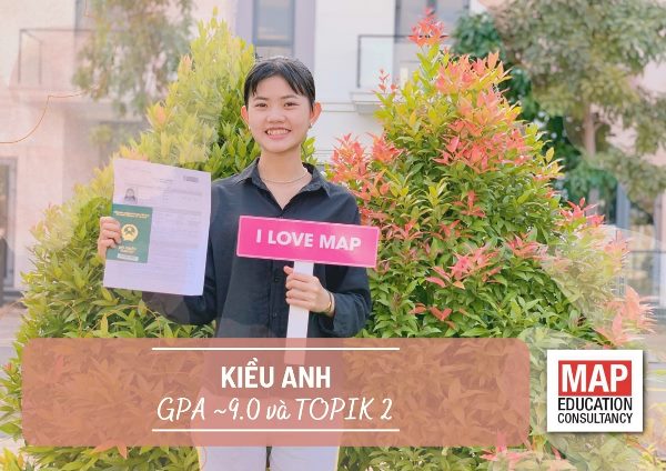 Bạn Kiều Anh với GPA trung bình ~9.0 và chứng chỉ tiếng Hàn TOPIK 2 level 3-4-5-6, đã đỗ xét tuyển của đại học Quốc gia Seoul