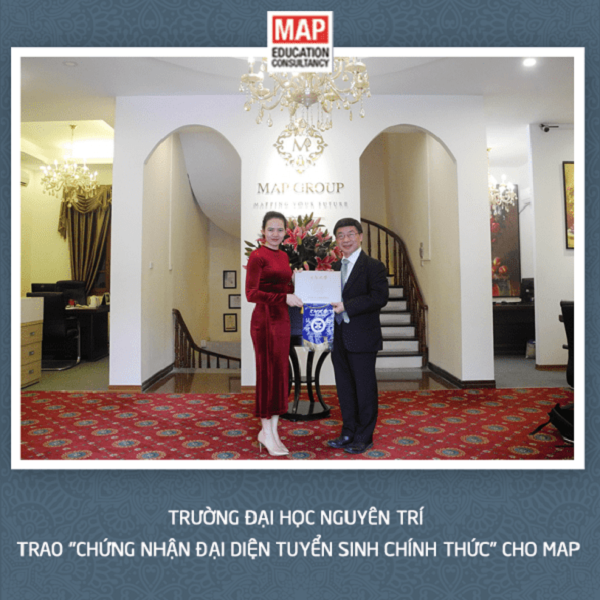 Một vinh dự lớn của MAP khi được lựa chọn làm đối tác tuyển sinh chính thức tại Việt Nam cho trường Đại học Nguyên Trí - Top 12 trường Đại học tốt nhất Đài Loan