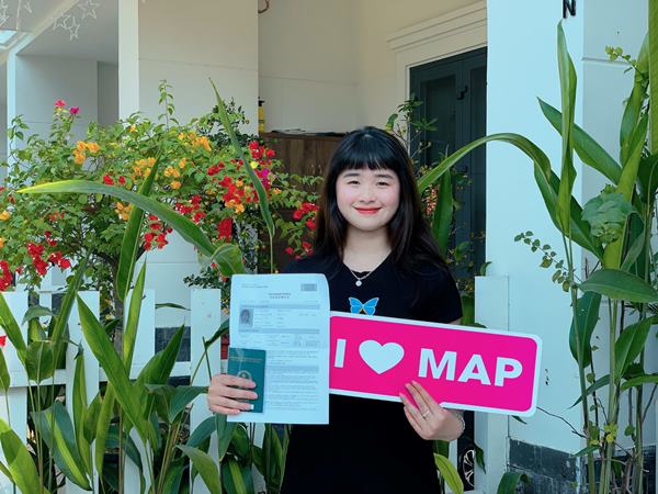 Nguyễn Thị Thu Hà đã nhận visa thẳng đến Đại học Quốc gia Changwon