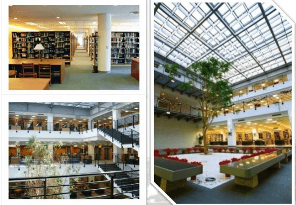 Thư viện hiện đại, phục vụ mục đích học tập tại trường của sinh viên