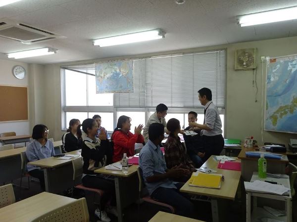 Một giờ học tại cơ sở Fukuoka của Japan International Language Academy