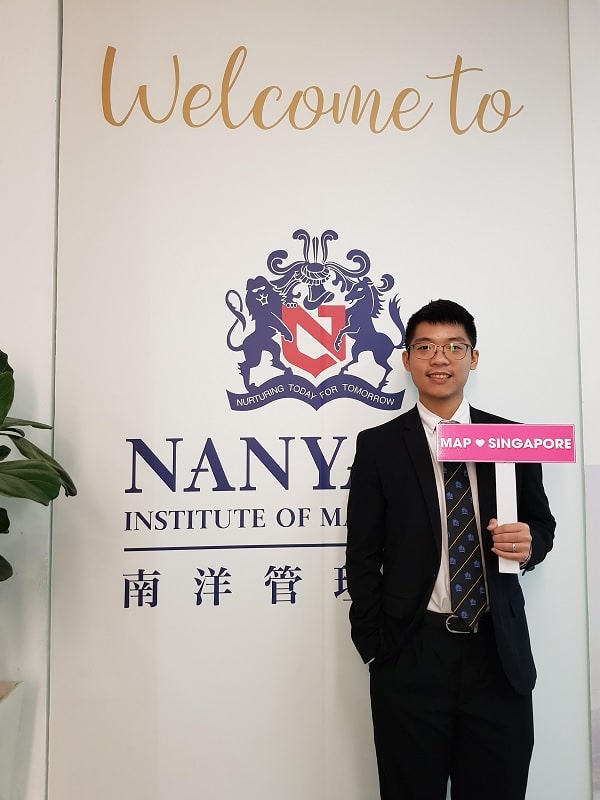 Trần Hoàng Tuấn Khải - Sinh viên MAP hiện đang học tại Học viện quản lý Nanyang Singapore