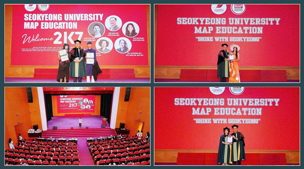 Đại học ưu tú Top 1 Seokyeong đã trân trọng trao 10 phần học bổng dành cho sinh viên 2K7 của MAP trong kỳ nhập học 2025-2026