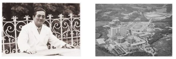 Hình ảnh người sáng lập và đại học Y tế Fujita trong những năm đầu hoạt động